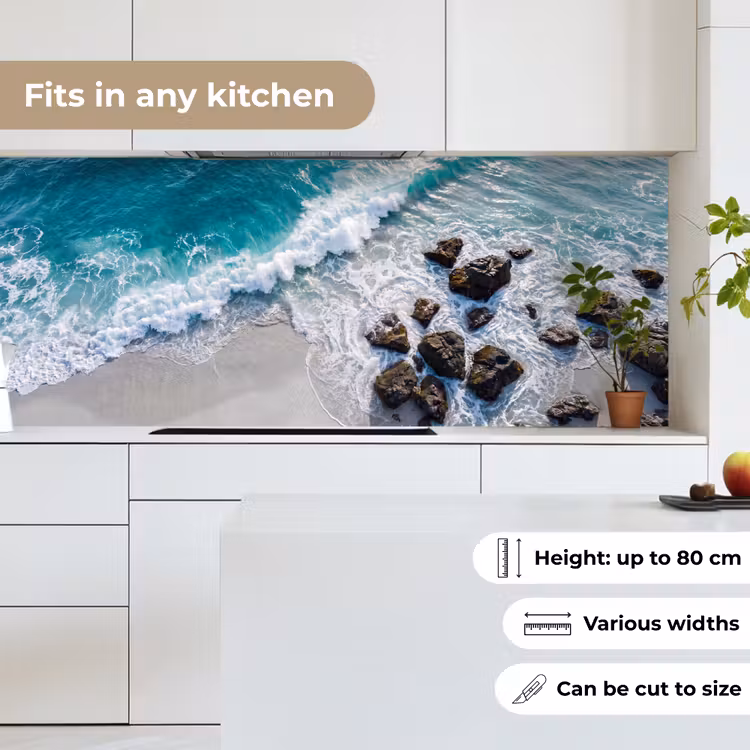 Zee - Golf - Strand - Natuur - Blauw keuken achterwand 2 middel -sfeer4_UK