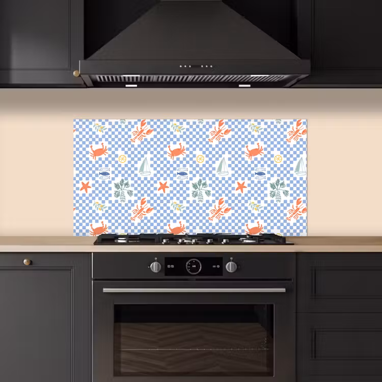 Zee - Sfeer -  Zeilboot - Blauw keuken achterwand spatscherm middel 899 -sfeer1