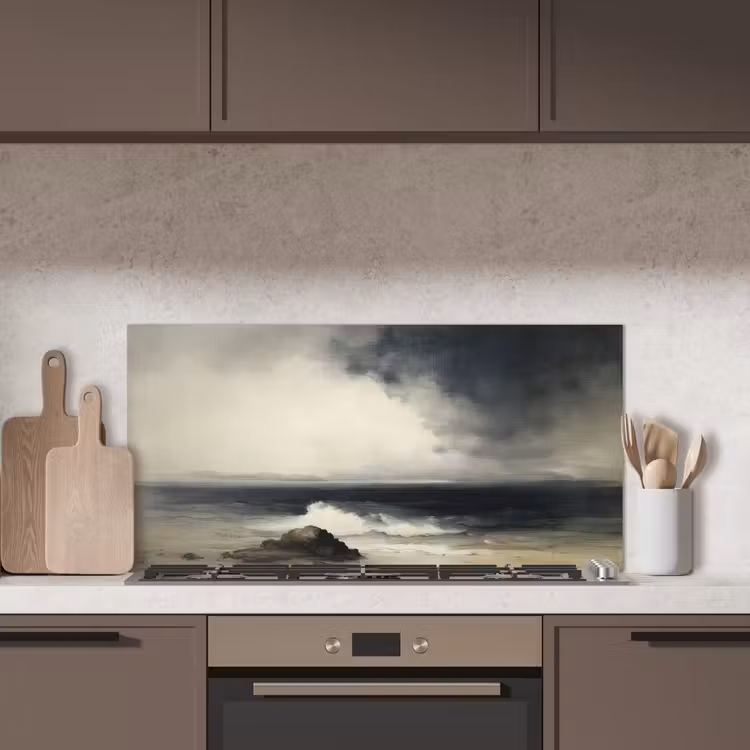 Zee - Rotsen - Storm keuken achterwand spatscherm middel -sfeer2