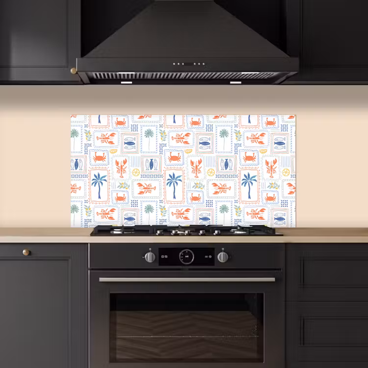 Italiaans - Zee - Sfeer - Krab - Multi keuken achterwand spatscherm middel 899 -sfeer1
