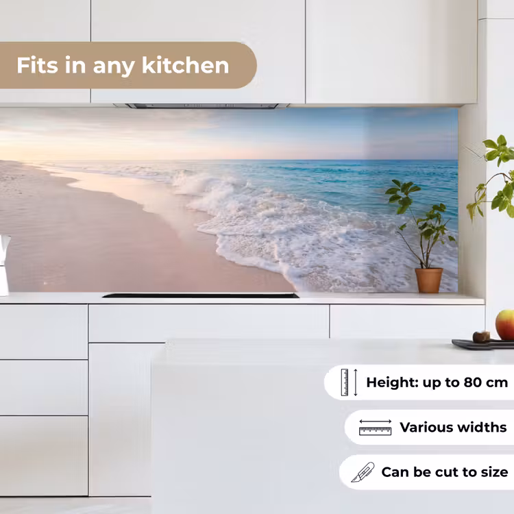 Zee - Golven - Strand - Natuur - Wit keuken achterwand 2 middel -sfeer4_UK