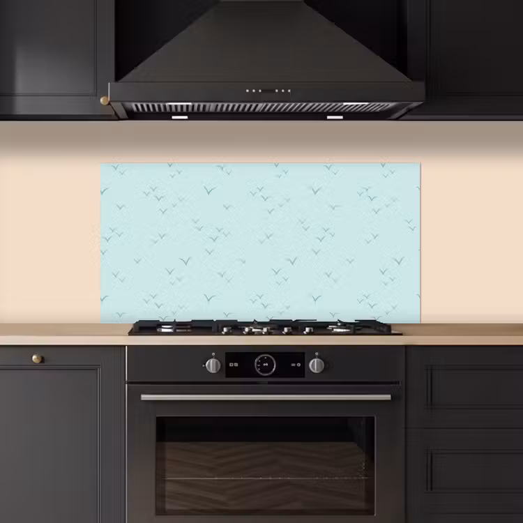Meeuwen - Mint - Patroon keuken achterwand spatscherm middel 899 -sfeer1