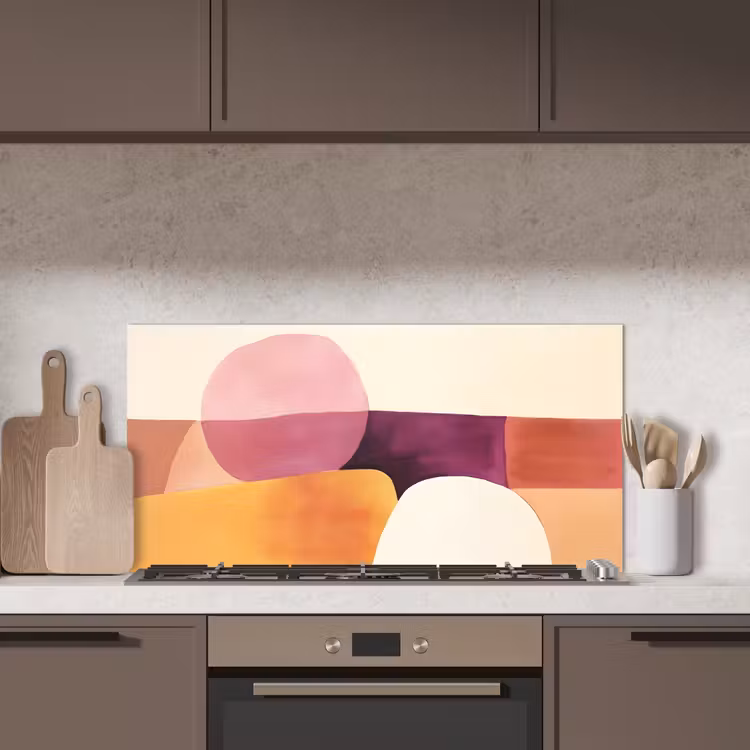Vormen - Abstract - Kleurrijk keuken achterwand spatscherm middel -sfeer2