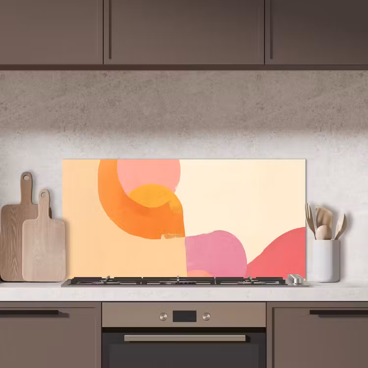 Vormen - Abstract - Kleurrijk keuken achterwand spatscherm middel -sfeer2