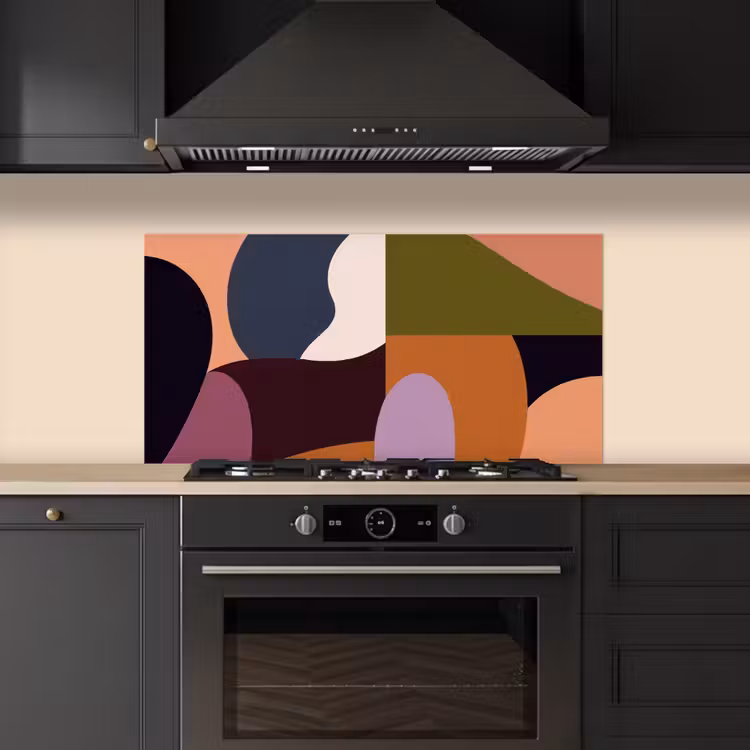 Vormen - Abstract - Kleuren - Vierkant keuken achterwand spatscherm middel -sfeer1