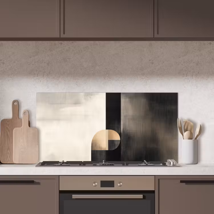 Vormen - Modern - Zwart keuken achterwand spatscherm middel -sfeer2