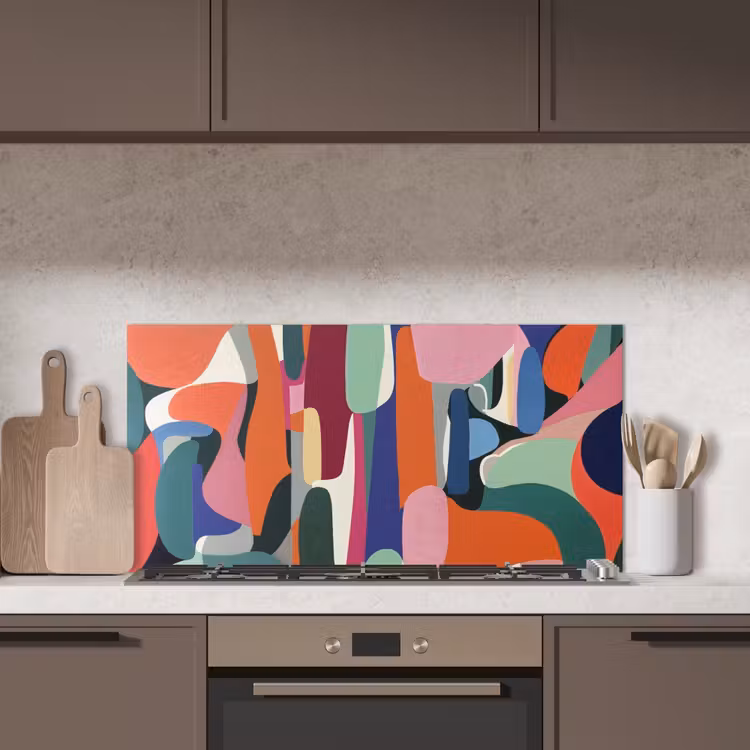 Vormen - Ritmisch - Kleuren - Abstract keuken achterwand spatscherm middel -sfeer2