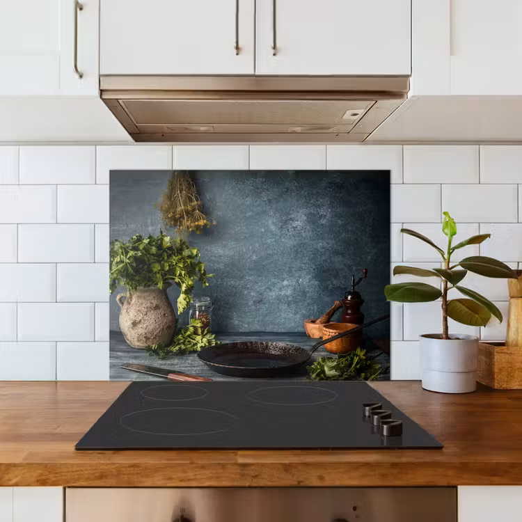 Stilte voor het Koken keuken achterwand spatscherm middel -sfeer2