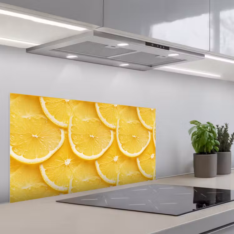 Schijfjes - Citroen - Sap keuken achterwand spatscherm middel 899 -3d_schuin