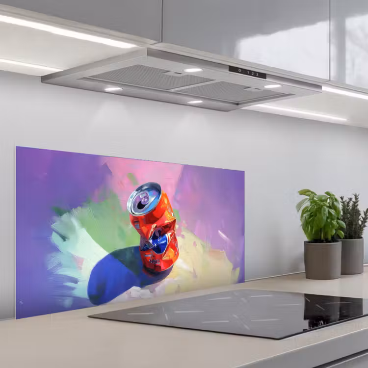 Frisdrank - Blik - Paars keuken achterwand spatscherm middel -3d_schuin