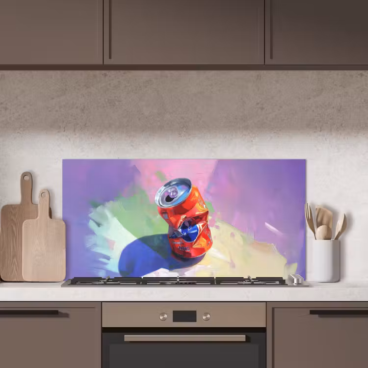 Frisdrank - Blik - Paars keuken achterwand spatscherm middel -sfeer2