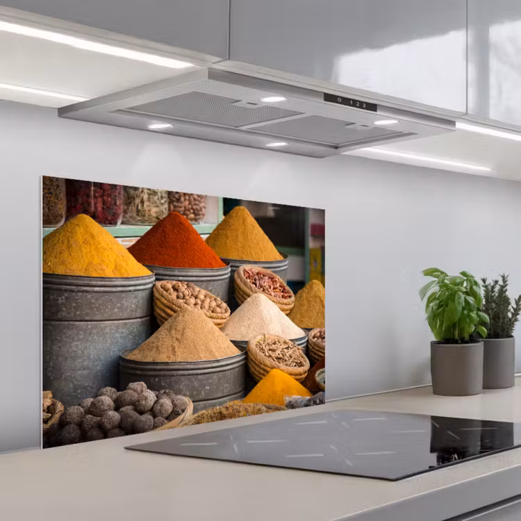 Specerijenmarkt Impressie keuken achterwand spatscherm middel -3d_schuin