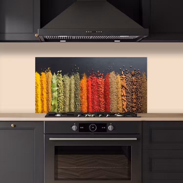 Specerijen - Kruiden - Banen - Regenboog keuken achterwand spatscherm middel -sfeer1