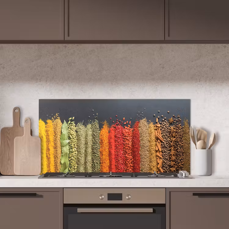 Specerijen - Kruiden - Banen - Regenboog keuken achterwand spatscherm middel -sfeer2