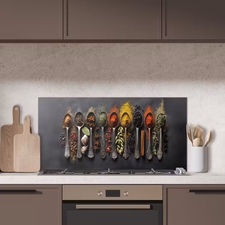 Lepels - Specerijen - Kaneel - Chili keuken achterwand spatscherm middel -sfeer2
