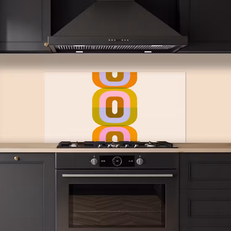Stapel - Vormen - Geblokt - Oranje keuken achterwand spatscherm middel -sfeer1