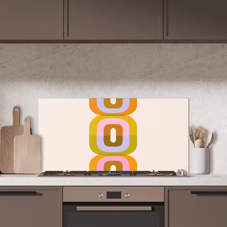 Stapel - Vormen - Geblokt - Oranje keuken achterwand spatscherm middel -sfeer2