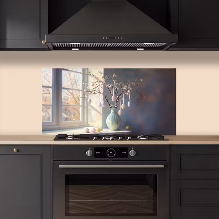 Stilleven - Vaas - Paastak keuken achterwand spatscherm middel -sfeer1