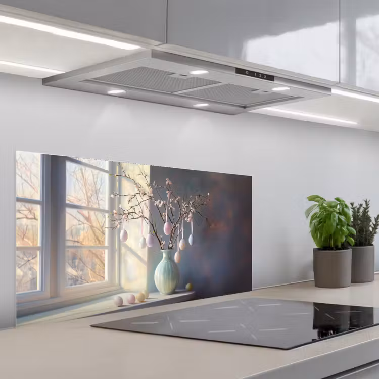 Stilleven - Vaas - Paastak keuken achterwand spatscherm middel -3d_schuin