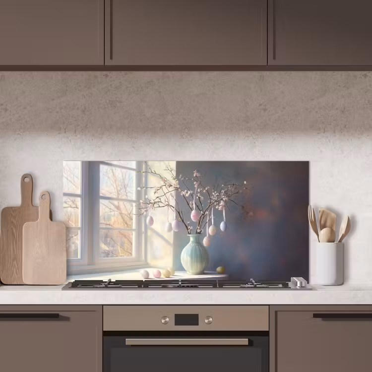 Stilleven - Vaas - Paastak keuken achterwand spatscherm middel -sfeer2