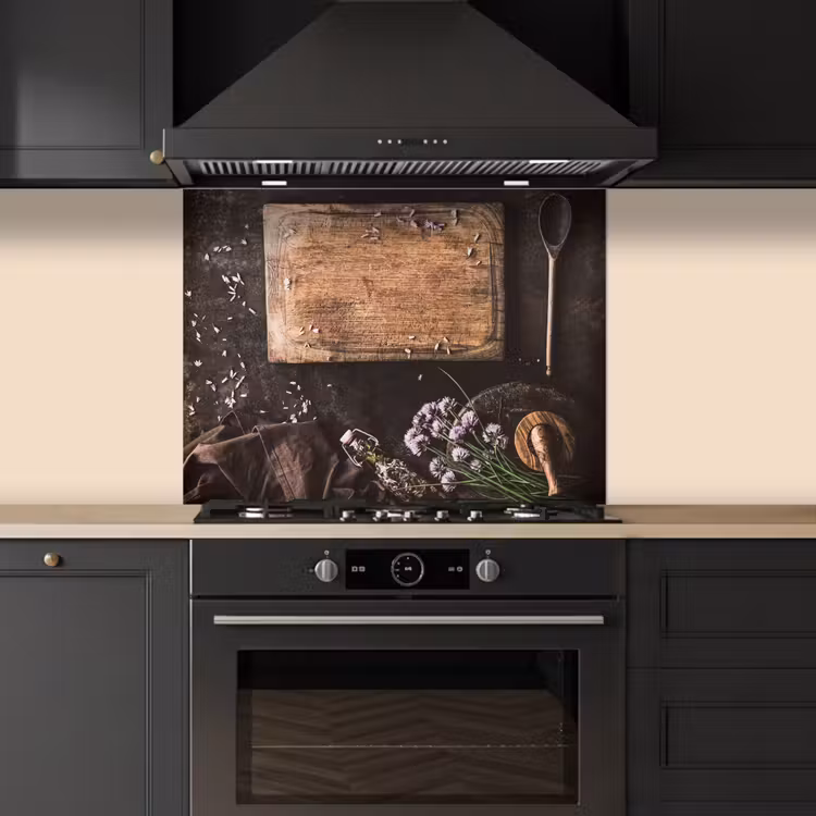 Stilleven met Snijplank keuken achterwand spatscherm middel -sfeer1