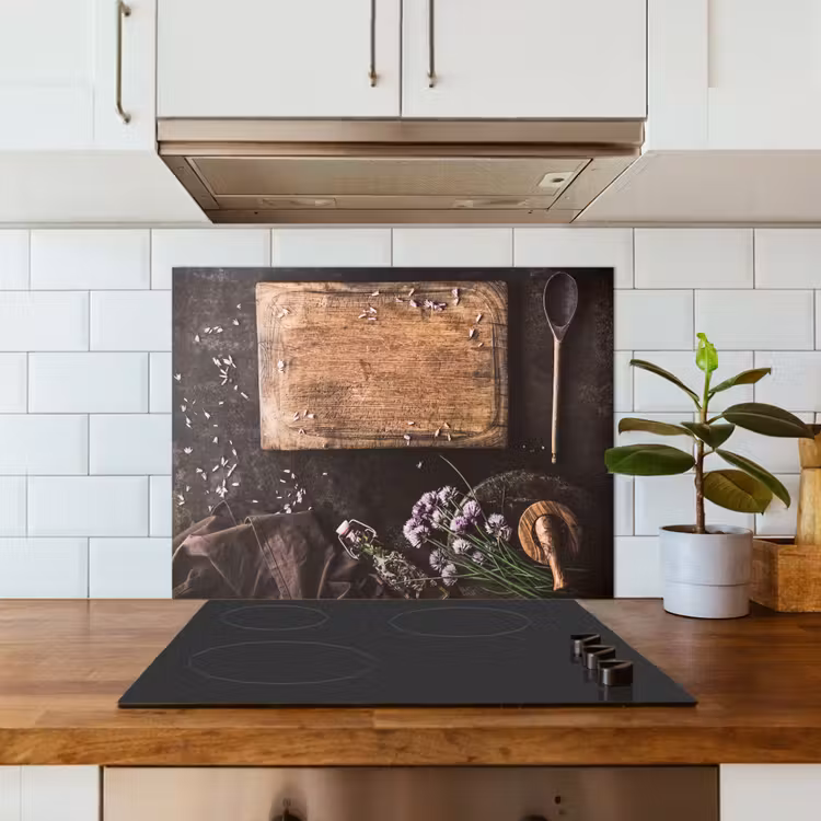 Stilleven met Snijplank keuken achterwand spatscherm middel -sfeer2