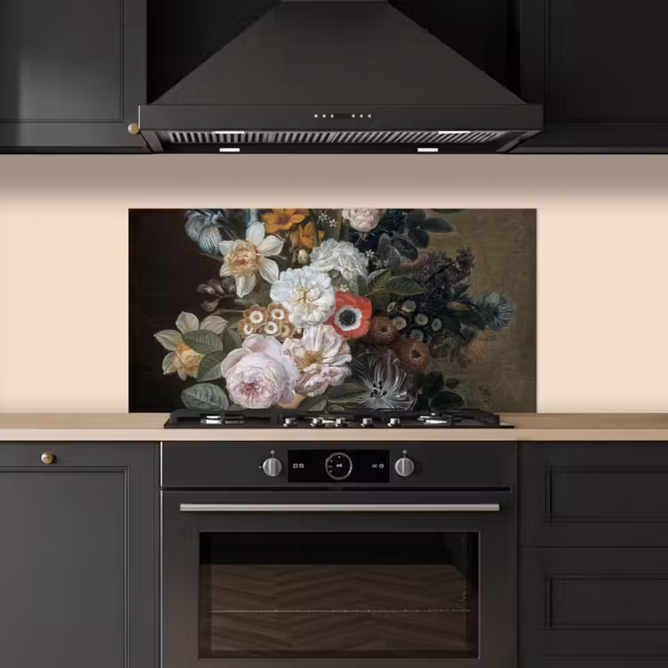 Stilleven met bloemen - Schilderij van Eelke Jelles Eelkema keuken achterwand spatscherm middel -sfeer1