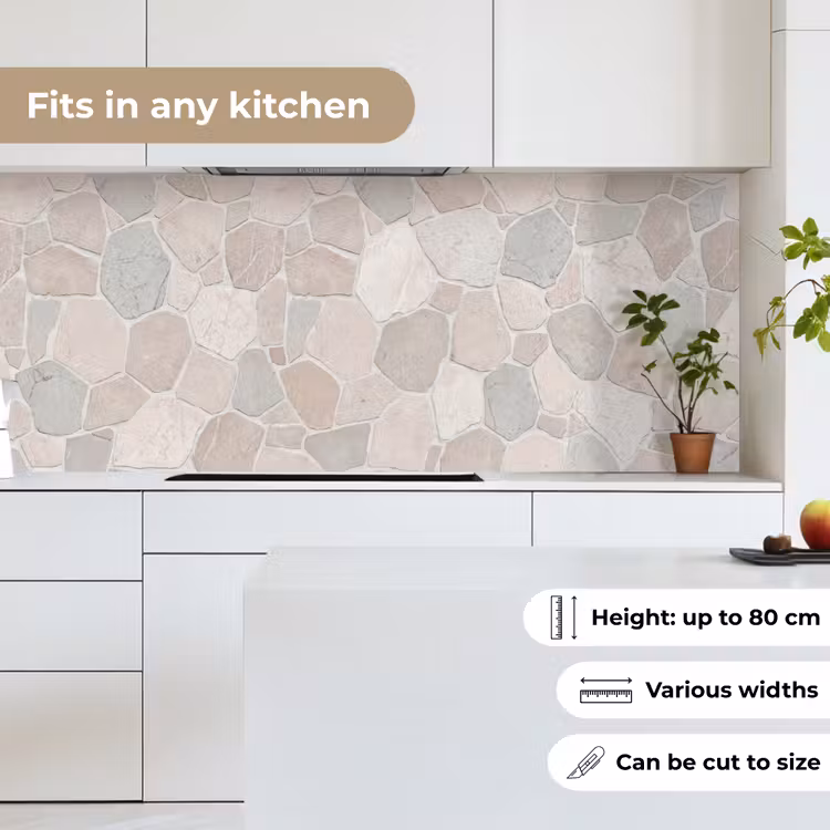 Steen - Patroon - Textuur - Beige keuken achterwand 2 middel -sfeer4_UK
