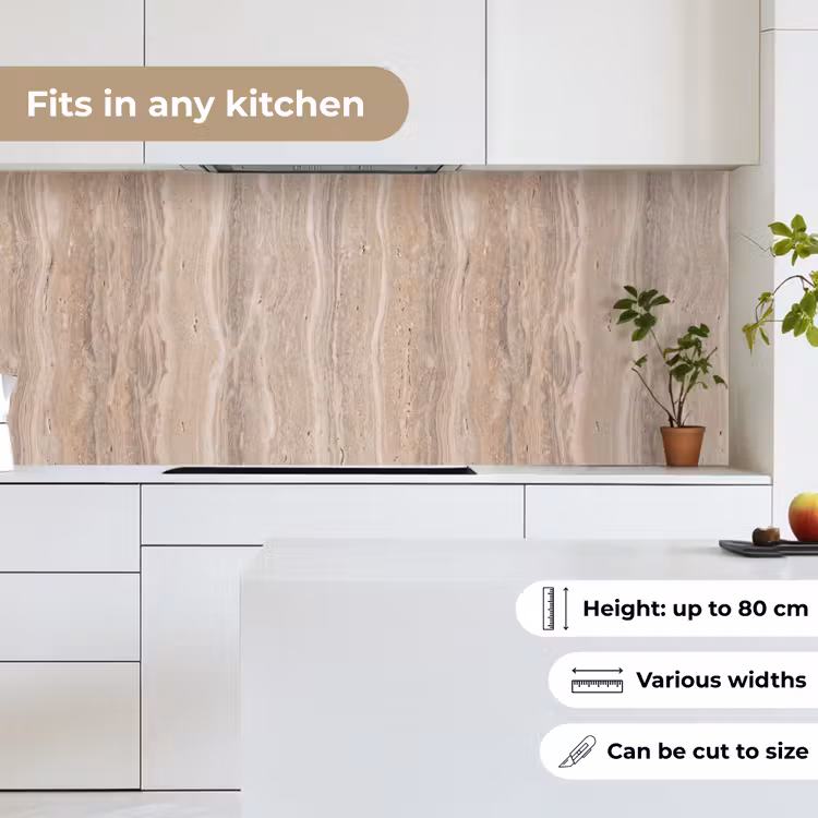 Steen - Patroon - Textuur - Natuurlijk - Beige keuken achterwand 2 middel -sfeer4_UK