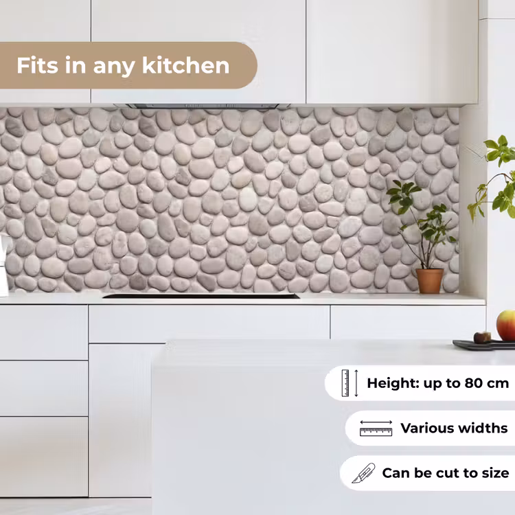 Steen - Kiezel - Natuur - Minimalistisch - Beige keuken achterwand 2 middel -sfeer4_UK
