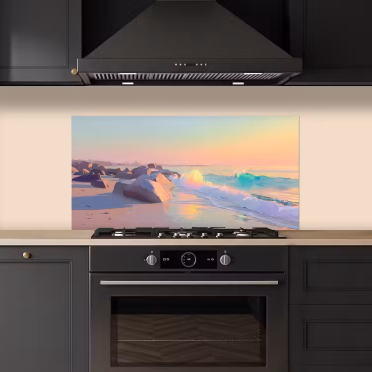 Zomerlicht - Strand - Fonkelende accenten keuken achterwand spatscherm middel -sfeer1