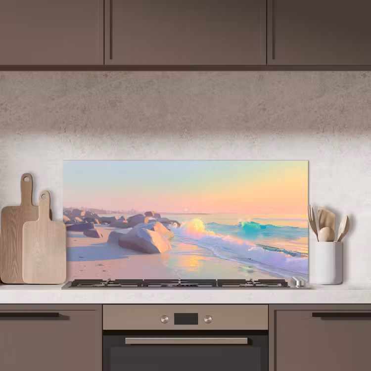 Zomerlicht - Strand - Fonkelende accenten keuken achterwand spatscherm middel -sfeer2