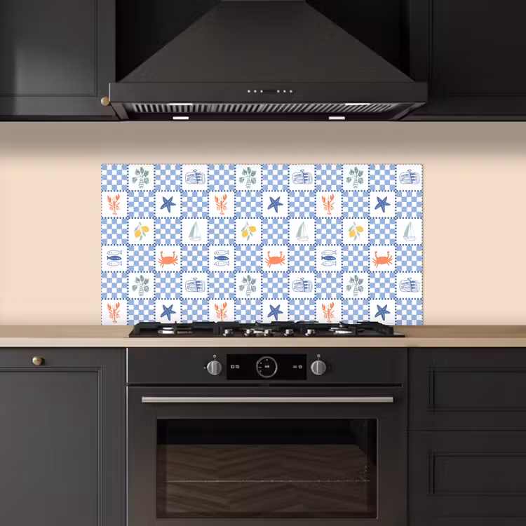 Zee - Sfeer- Mozaïek - Blauw keuken achterwand spatscherm middel 899 -sfeer1
