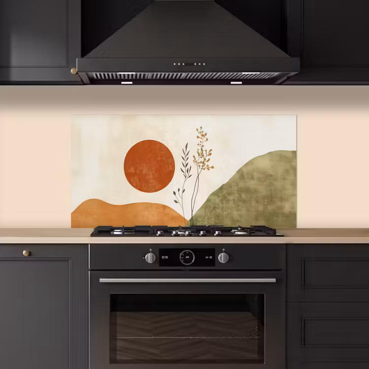 Zon - Abstract - Takken - Oranje keuken achterwand spatscherm middel -sfeer1