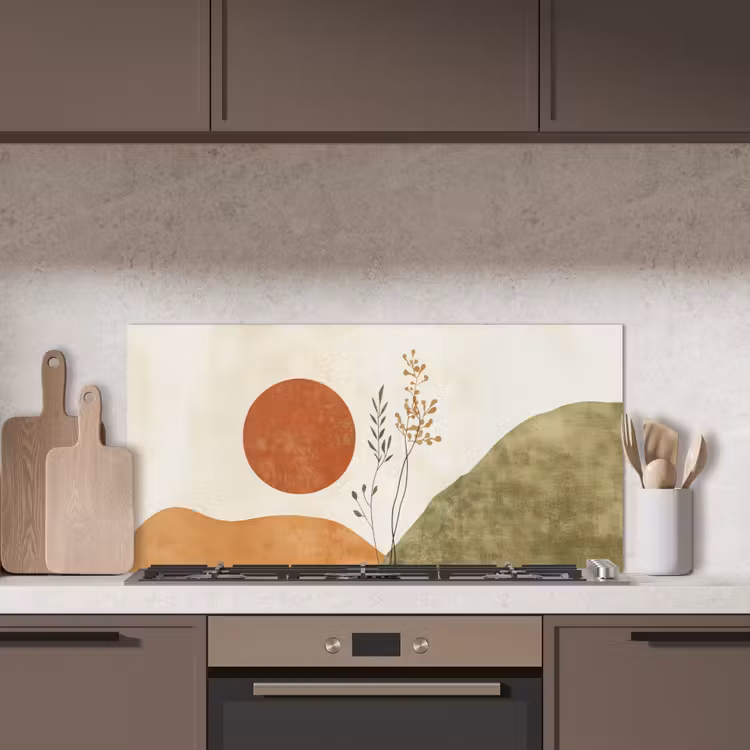 Zon - Abstract - Takken - Oranje keuken achterwand spatscherm middel -sfeer2
