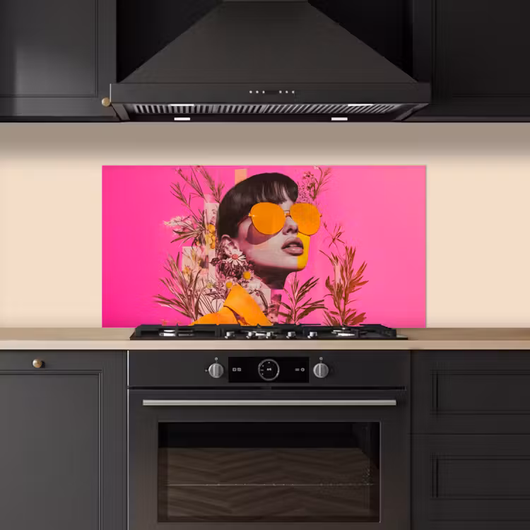 Zonnebril - Oranje - Vrouw - Planten keuken achterwand spatscherm middel -sfeer1