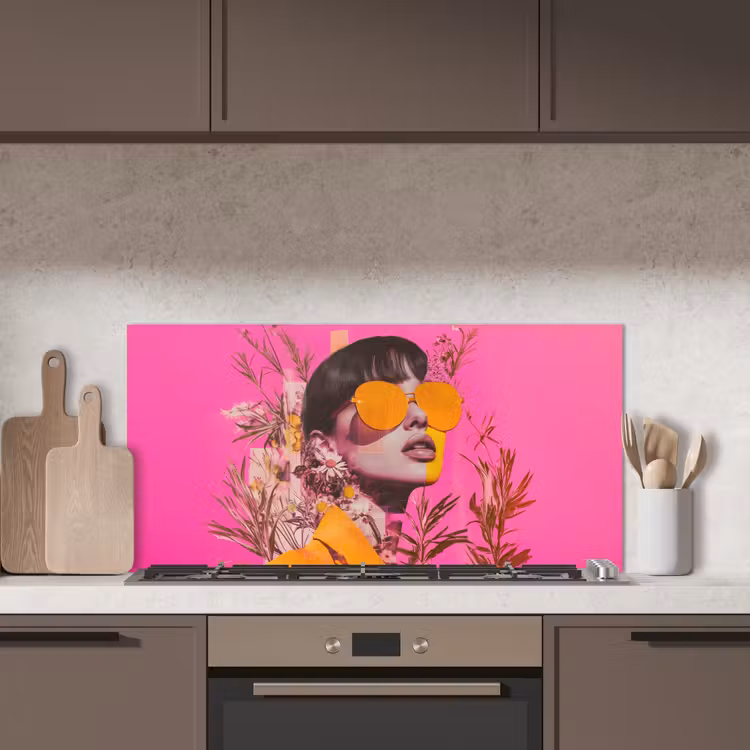 Zonnebril - Oranje - Vrouw - Planten keuken achterwand spatscherm middel -sfeer2