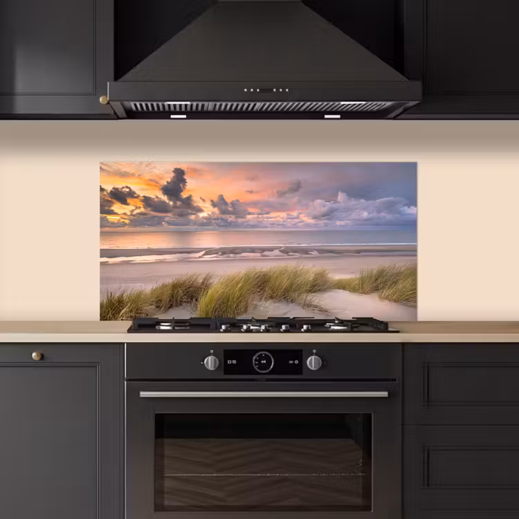 Zonsondergang - Duin - Strand - Planten - Zee keuken achterwand spatscherm middel -sfeer1