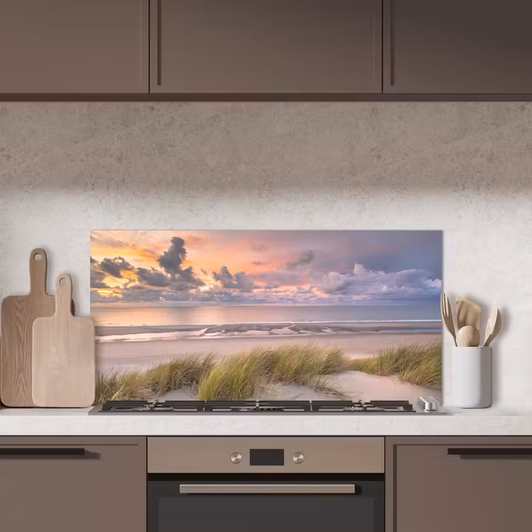 Zonsondergang - Duin - Strand - Planten - Zee keuken achterwand spatscherm middel -sfeer2