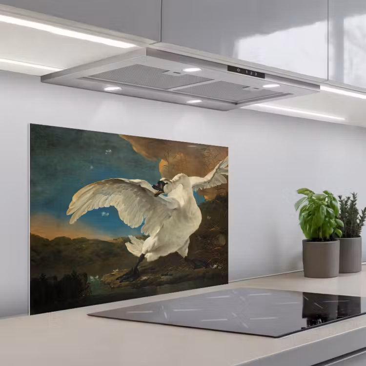 Zwaan - Oude meesters - Jan Asselijn keuken achterwand spatscherm middel -3d_schuin