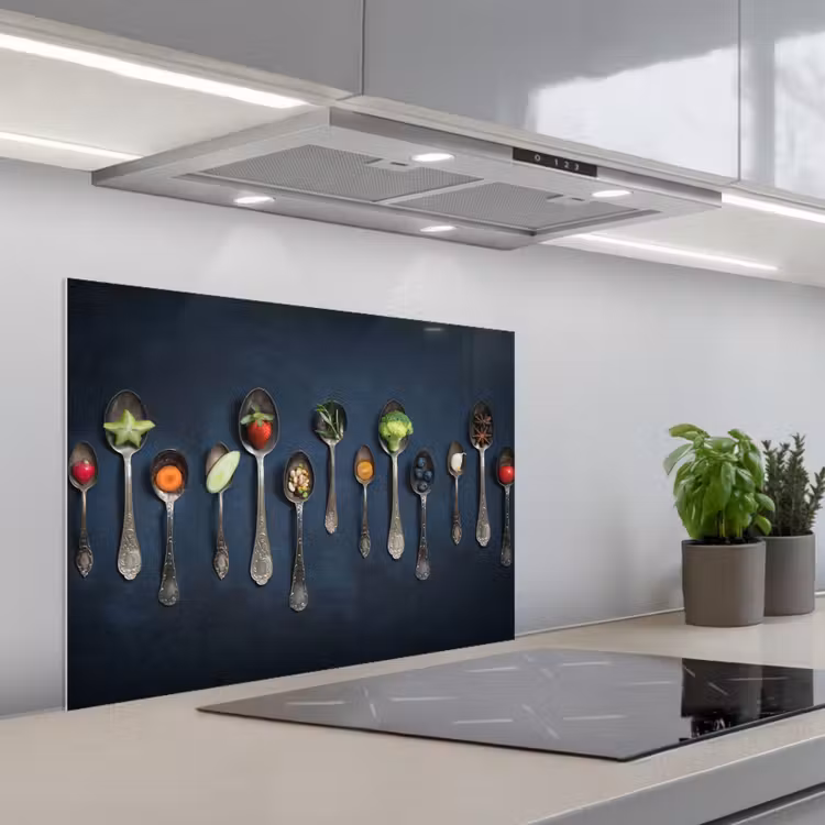 Proeverij in Lepels keuken achterwand spatscherm middel -3d_schuin