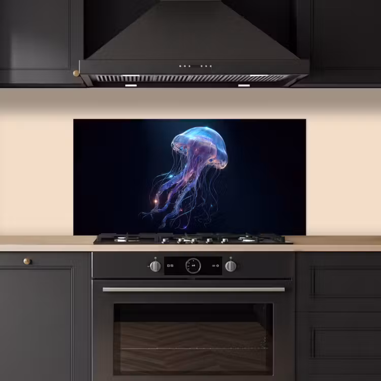 Tentakels - Kwal - Paars - Sprankeling keuken achterwand spatscherm middel -sfeer1