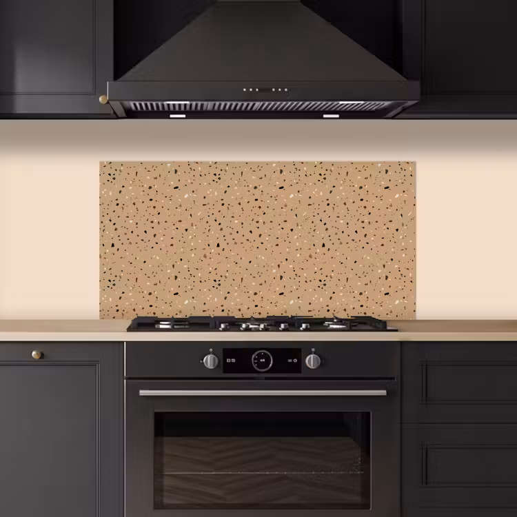 Terrazzo - Patroon - Beige keuken achterwand spatscherm middel 899 -sfeer1