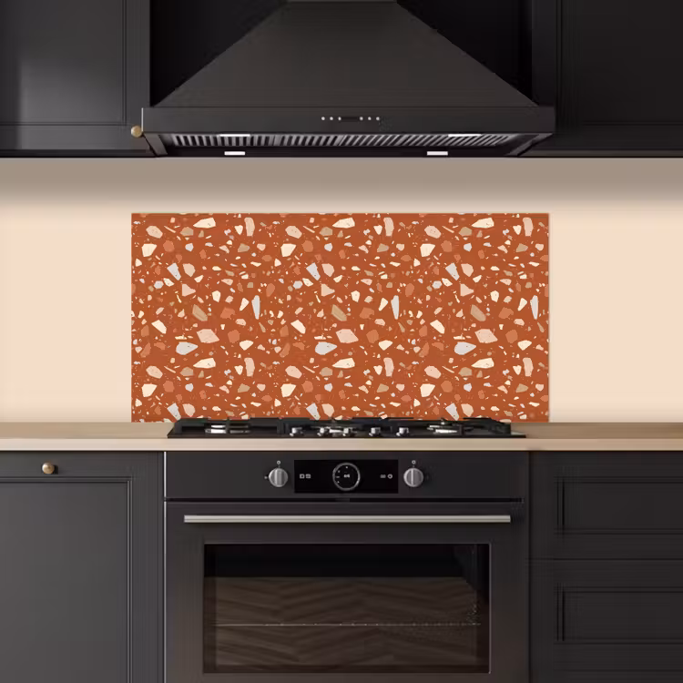 Terrazzo - Patroon - Klei keuken achterwand spatscherm middel 899 -sfeer1