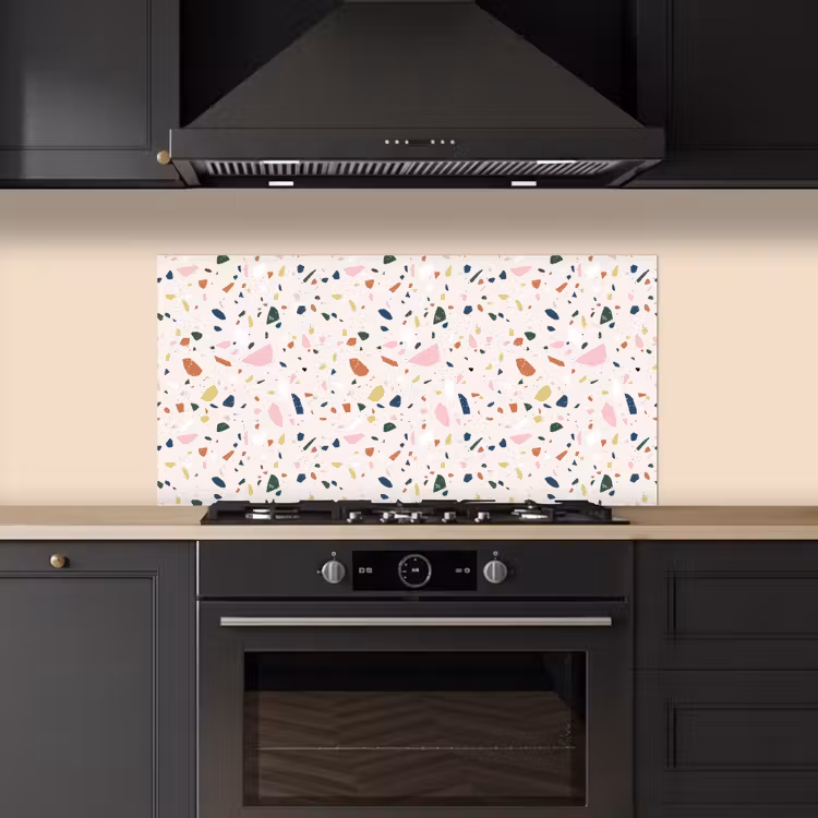 Terrazzo - Patroon - Kleurrijk keuken achterwand spatscherm middel 899 -sfeer1