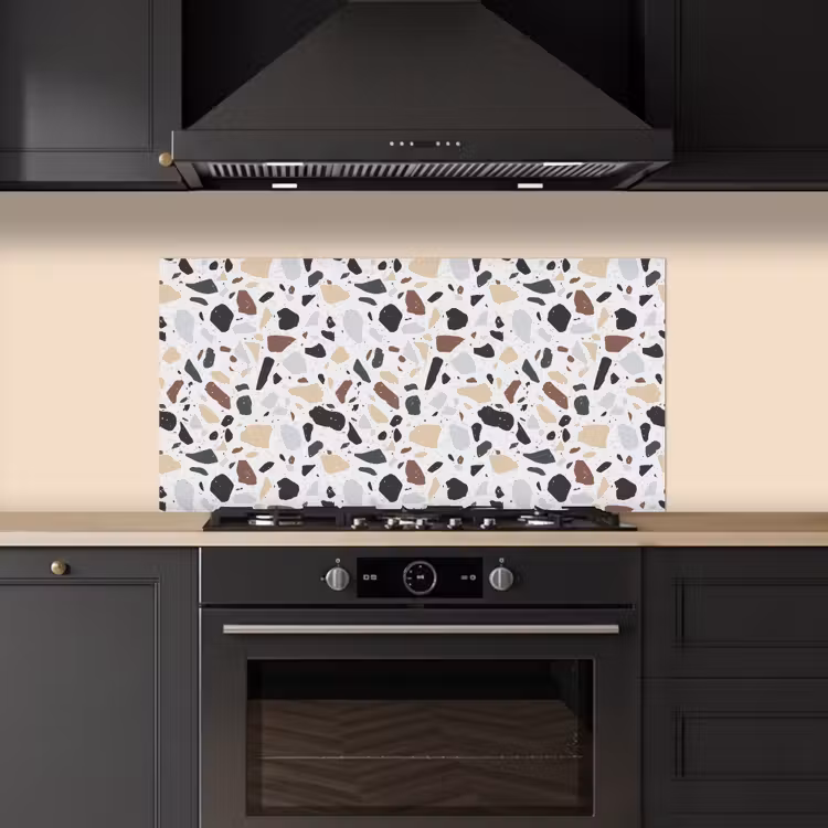 Terrazzo - Patroon - Kleurrijk - Klei keuken achterwand spatscherm middel 899 -sfeer1