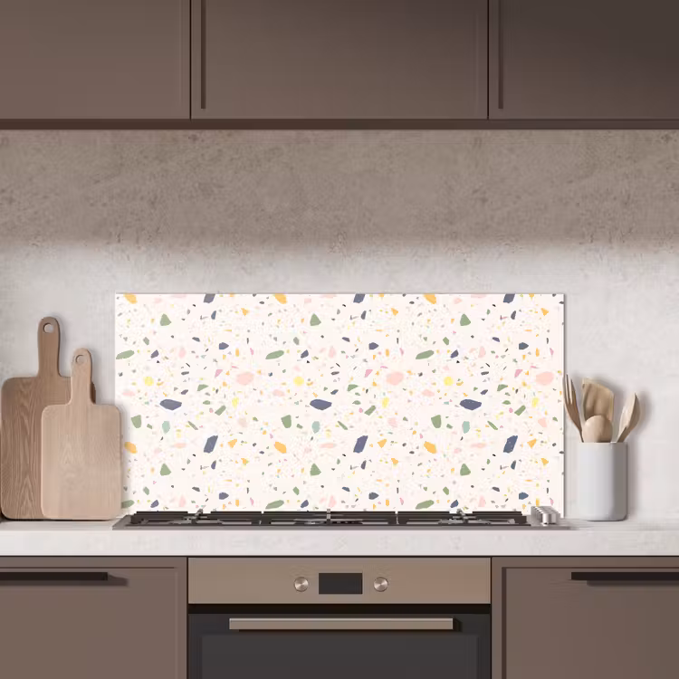 Terrazzo - Patroon - Kleurrijk - Festival keuken achterwand spatscherm middel 899 -sfeer2