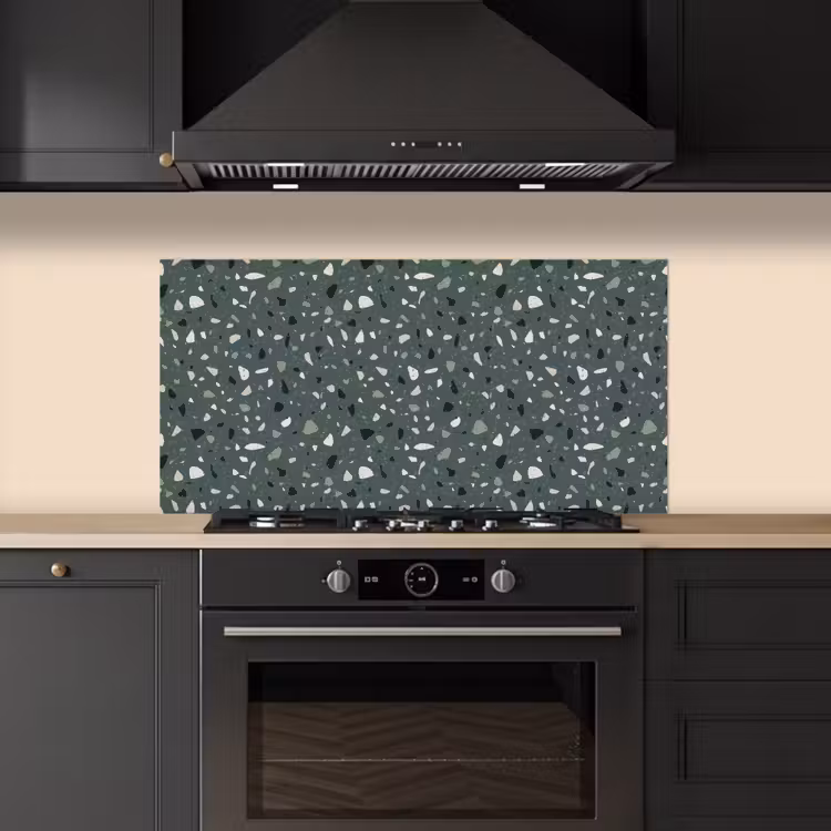 Terrazzo - Patroon - Kleurrijk - Groen keuken achterwand spatscherm middel 899 -sfeer1