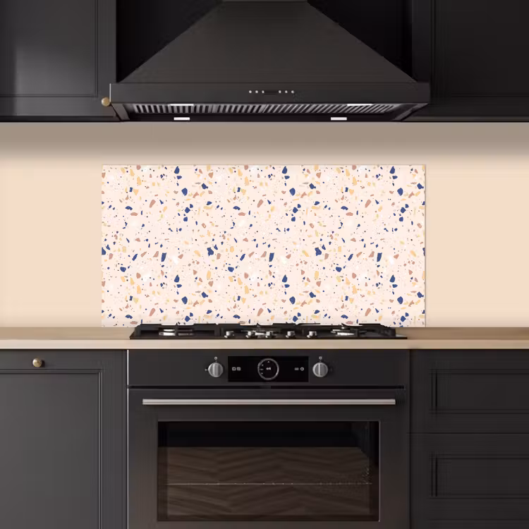Terrazzo - Patroon - Kleurrijk - Indigo keuken achterwand spatscherm middel 899 -sfeer1