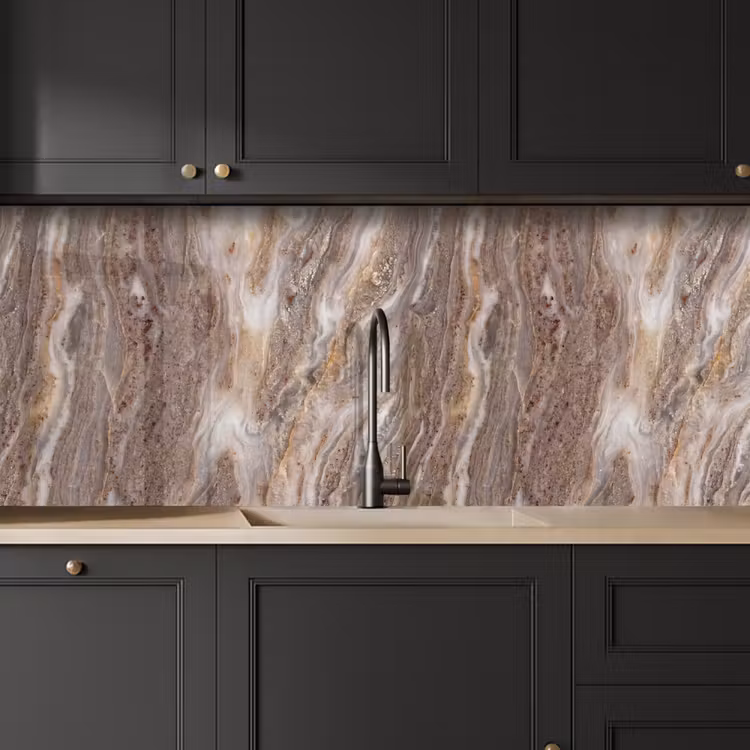 Textuur - Steen - Abstract - Beige keuken achterwand 2 middel -sfeer1